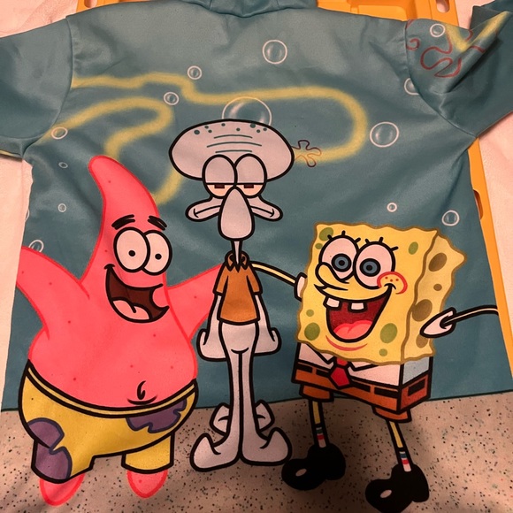 SpongeBob 3D Printed Long Sleeve Pullover Hoodie. Mens large. Great condition. - Picture 5 of 7